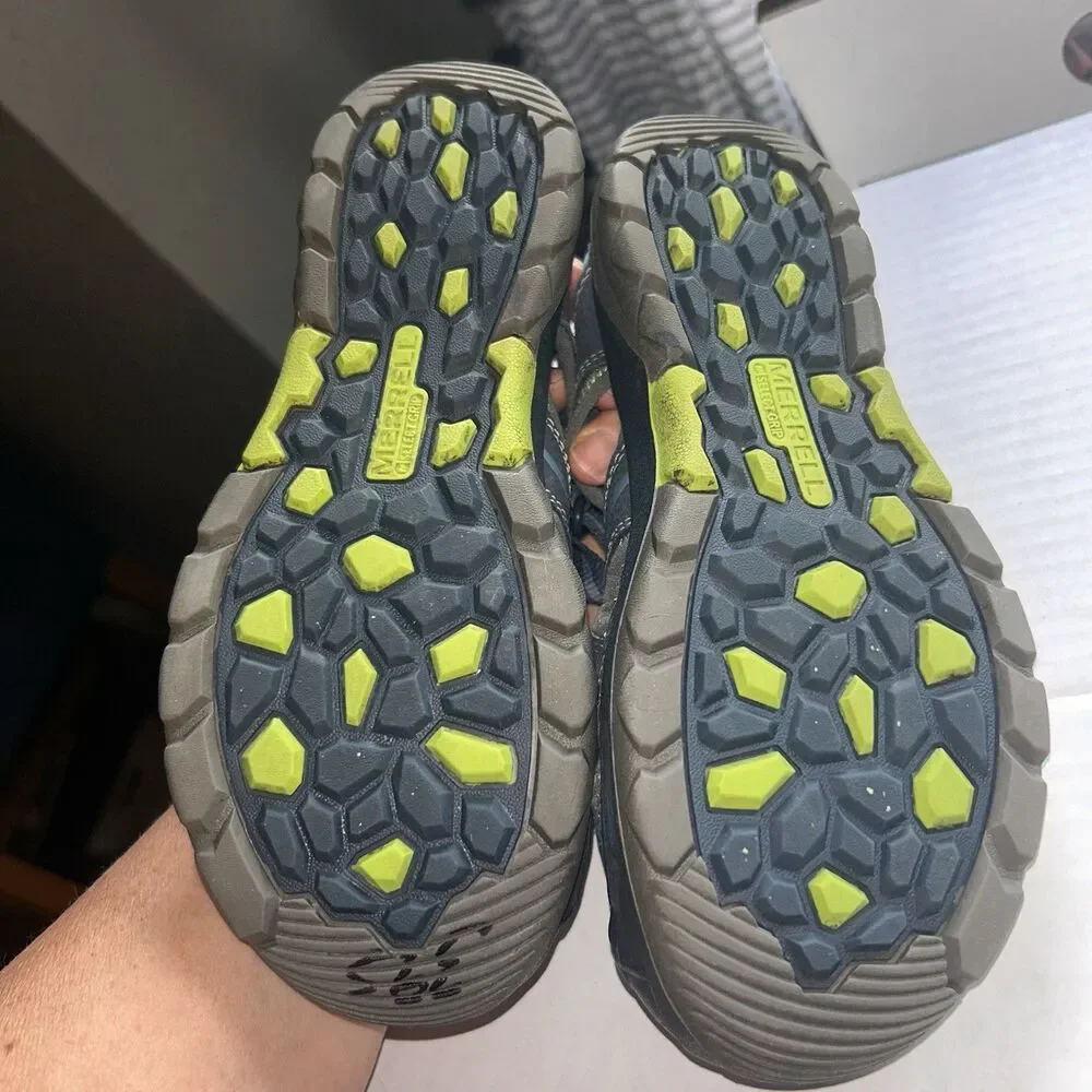 Merrell Hydro Youth‎ Hiking Sandals Size 4W Blue Gray